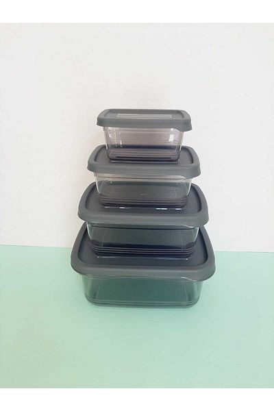 bir sürü eşya pak market 4-Piece Rectangular Storage Container Quadruple Plastic Storage Container Hobby Life Festiva