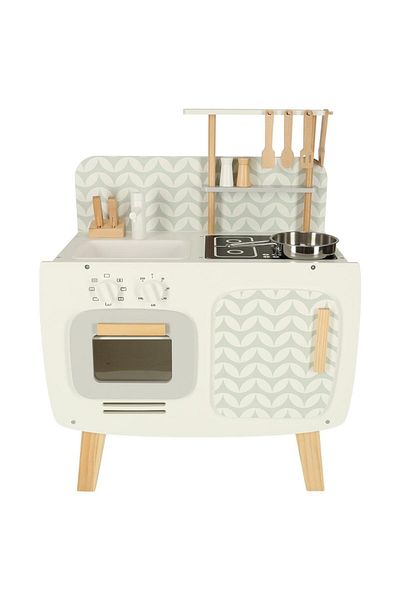 OEM Retro children's kitchen with accessories, Lulilo, Wood / MDF, 74 cm, Multicolor
