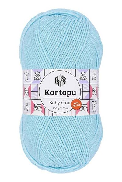 Kartopu خيط حياكة كارتوبو K502 بيبي وان – 100 غرام، 250 متر – أزرق سماوي