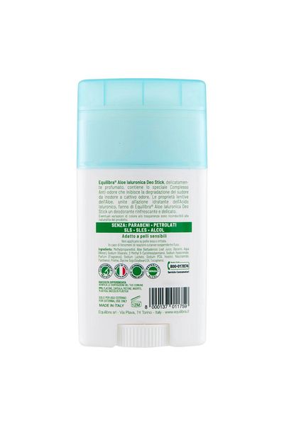 Equilibra Aloe Deo-Stick, Refreshing and delicate deodorant, EQUILIBRA, 50 ml