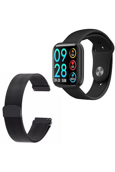 ideal STORE Smartwatch with Fitness Bracelet function idealStore P80 Black, with blood pressure monitoring function