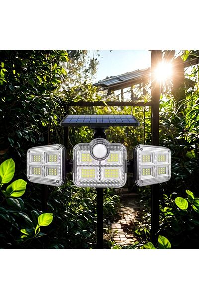 NEXTLY Lampa solara de exterior cu telecomanda NEXTLY, reglabila, 122 leduri SMD, ABS, 6-32, negru