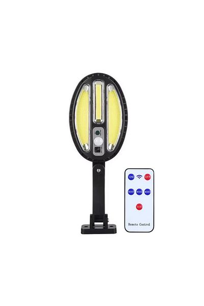 NEXTLY Lampa solara de exterior cu telecomanda NEXTLY, 96 leduri COB, ABS, HB-8188A, negru