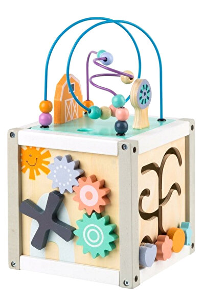 ideal STORE Centru educational IDL , Model Cub 5 in 1 , Ajuta la dezvoltarea creativitatii si coordonarii Mana-O