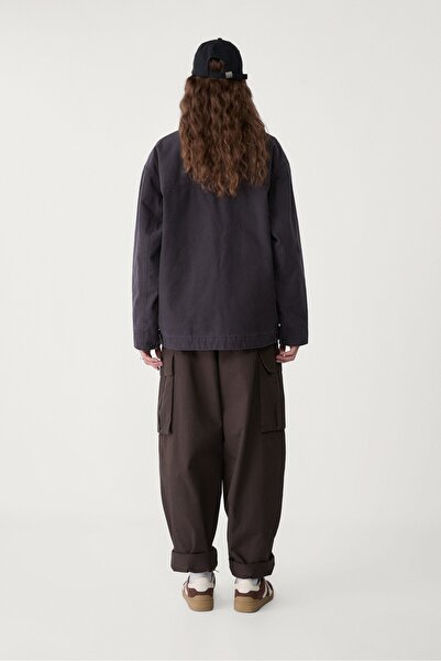 Stradivarius Jacket with pockets and a contrast collar