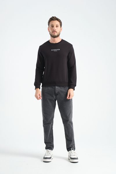 Shooter Sportswear Hanorac Deluxe pentru bărbați, cu imprimeu negru, model standard