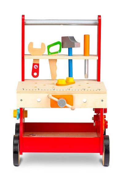 IDL Wooden Pusher Workbench type idealSTORE RED Residence WORK, Dimensions 48.5 x 32 x 28.5 cm,
