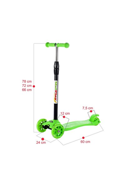 ideal STORE Τρίτροχο σκούτερ για παιδιά idealSTORE SMART COLLECTION, Διαστάσεις 66-72-78 X 24 X 60 cm, Τροχοί il