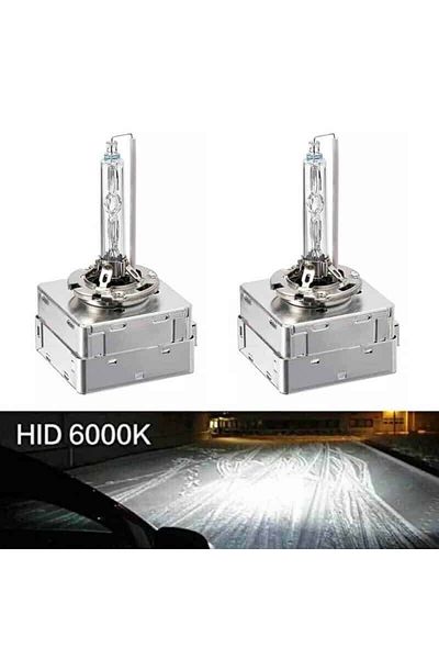 divendi-ro Set of 2 xenon D3S 35W xenon bulbs, cool white light, 6000K, 3200LM, metal flange