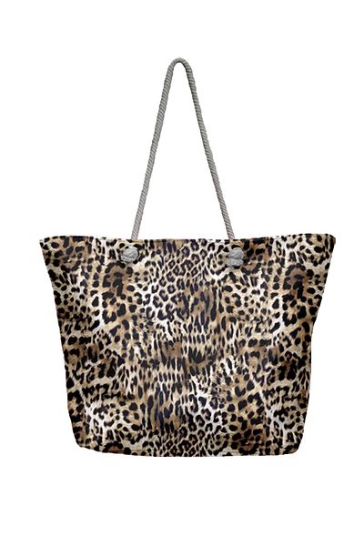 REMSA Τσάντα παραλίας Leopard Pattern 5092 Καφέ