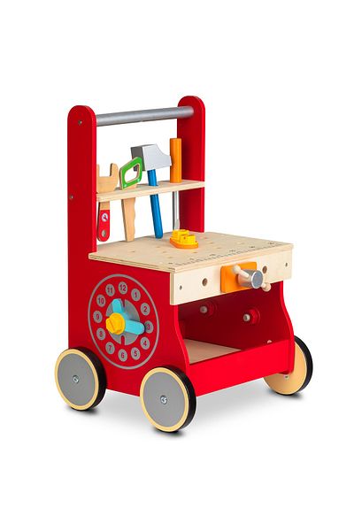 IDL Wooden Pusher Workbench type idealSTORE RED Residence WORK, Dimensions 48.5 x 32 x 28.5 cm,