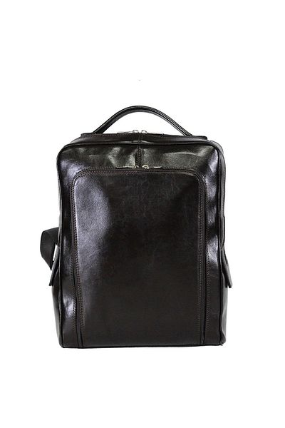 Magazinul de genti Rucsac unisex, din piele naturala moale, model 236, Maro inchis