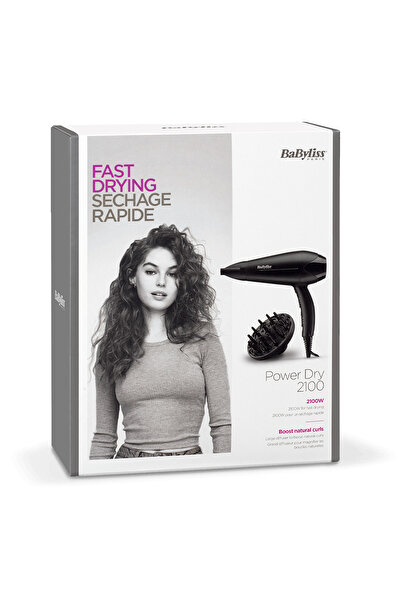 BABYLİSS Dryer, DC motor, 2100W, Diffuser, Black