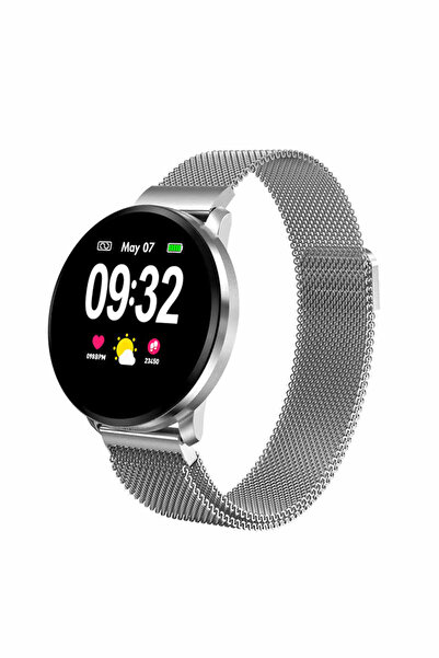 ideal STORE Ceas SmartWatch cu functie de Bratara Fitness idealStore 68CF, Bratara Metalica Magnetica, Functii m