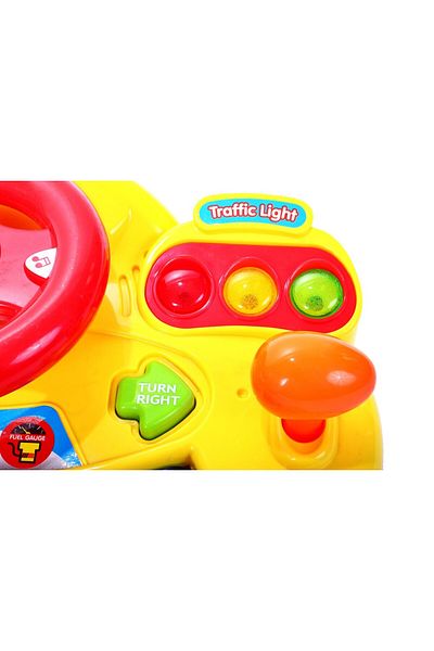 ideal STORE idealSTORE Interactive Steering Wheel, Dimensions 31.0 x 18.0 x 8.0 cm, Accessorized with Various Functions, Team