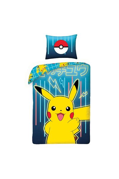Pokemon 2-piece bed linen set, reversible, 140x200 cm, 65x65 cm, multicolor, Pokemon