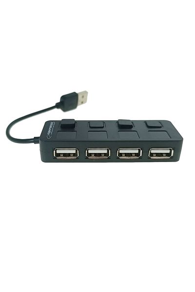ESPERANZA 4-port USB 2.0 hub with switches, Esperanza, 480 MB/s, black