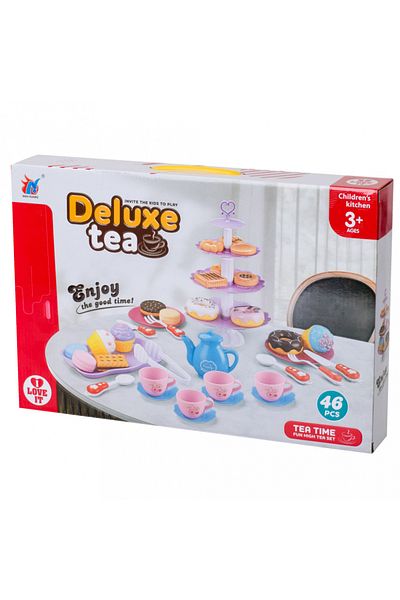 OEM Tea set with children's accessories Luka, 46 pieces, multicolor, 17x27cm