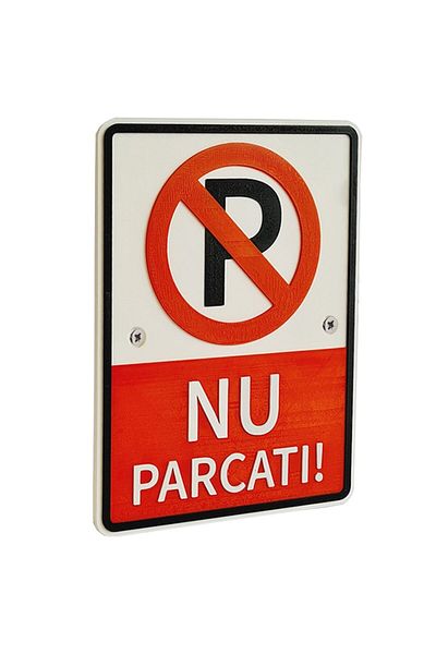 NEXTLY Indicator de avertizare "NU PARCATI!" NEXTLY, 20x15cm, alb