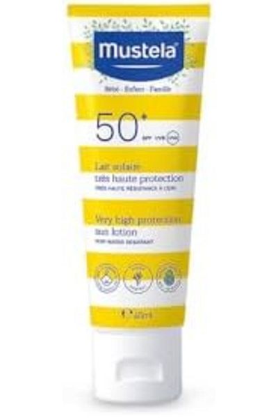 Mustela - Very High Protection Sun Lotion SPF 50+ - Face Sun Lotion for Sensitive Skin - Non-Nano, W