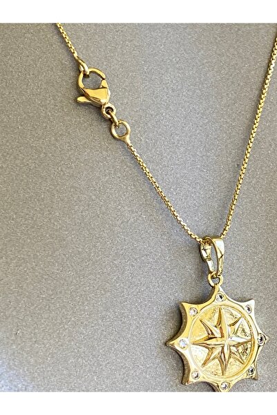 Lucios Golden Craftsmanship Compass Necklace (44 cm)