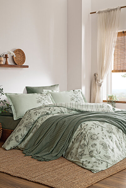 Özdilek مجموعة غطاء لحاف بيكيه مزدوج من Özdilek Fresque