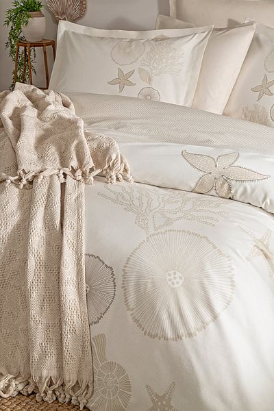Özdilek Özdilek Corallino Double Pique Duvet Cover Set