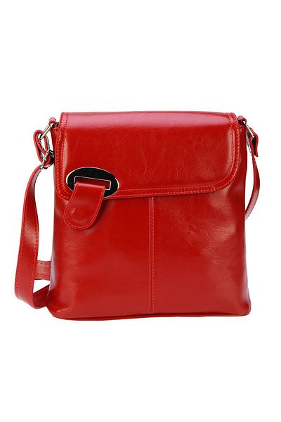 Magazinul de genti Women's genuine leather bag, model 75, Red