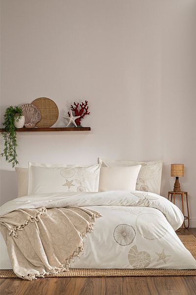 Özdilek Özdilek Corallino Double Pique Duvet Cover Set