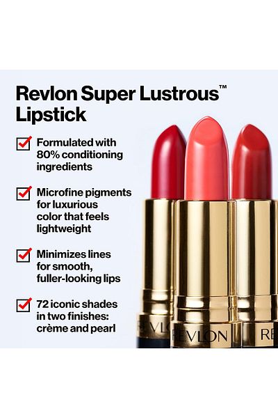 Revlon Super Lustrous Lipstick, Infused with Vitamin E and Avocado Oil in Plum/Berry Pearl - Violet Frenzy