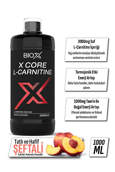 Bioxlab L - Karnitin 3000 Mg - Şeftali Aromalı – 1000 ml – 33 Servis L - Carn...