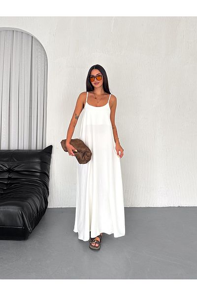 SLAW REZZ Cotton Loose Strap Dress Aerobin Loose Dress with Adjustable Strap