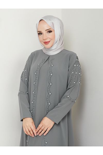 ESLEMNUR Plus Size Full Length Mother's Dress with Cape