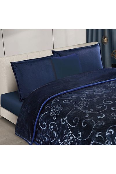 XI DUO 6 kg double winter blanket, plain, engraved, with a super soft texture, size 200 x 240 cm