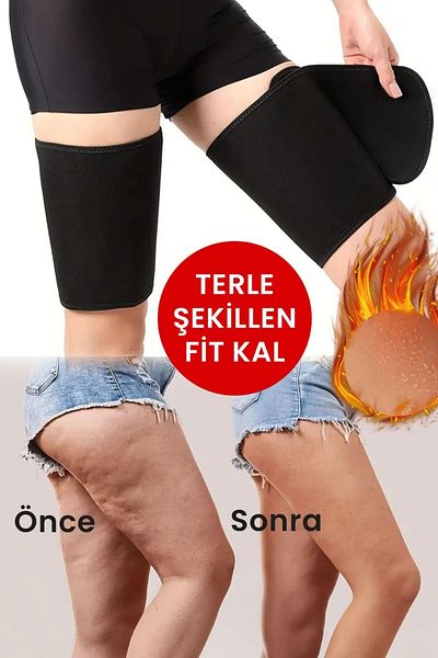 zerotex 2 Pieces Leg Shaper Basen Slimming Corset Cellulite Remover Thermal Sweating Belt
