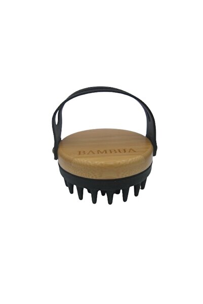 Bambua Perie de masaj pentru scalp Bambua, 8,5 x 7,8 x 8 cm, Bambus, Silicon