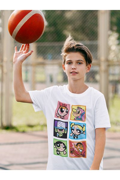 SEVBANO Tricou pentru copii unisex cu desene animate Power Puff Girls (vârsta 1-12)