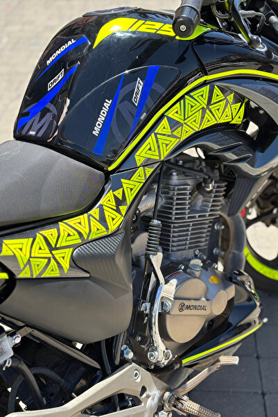 Banxtre مجموعة ملصقات أنماط مثلثة صفراء نيون متوافقة مع جميع المحركات