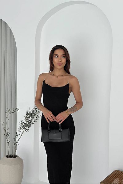 Neşeli Butik Women's Body Fitting Midi Length Tulle Dress Nbk060