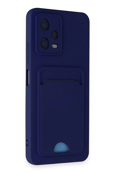 CepteToptan حافظة هاتف Xiaomi Poco X5 5G من السيليكون مع بطاقة عمل كلفن - أزرق داكن - MKİ2770-4048