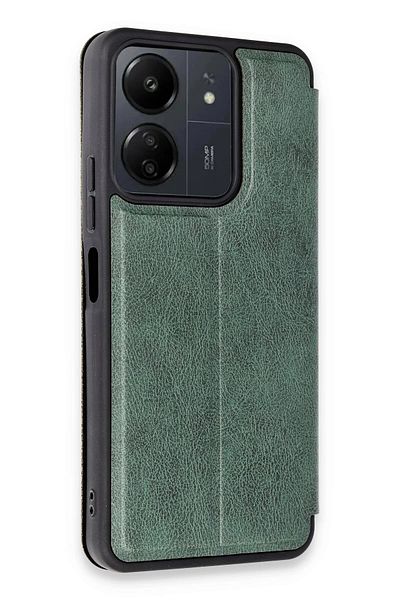 CepteToptan غطاء حماية قابل للطي لهاتف Xiaomi Redmi 13C - أخضر داكن - MKİ4741-7306