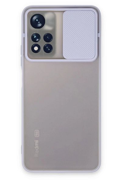 CepteToptan حافظة هاتف Xiaomi Redmi Note 11T من السيليكون المنزلق للكاميرا - أرجواني - MKİ1420-7361
