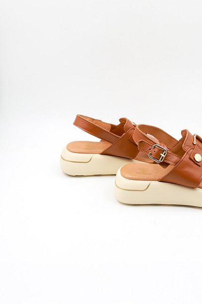 Venüs Women's Genuine Leather Daily Sandals Vn0007Y Tan