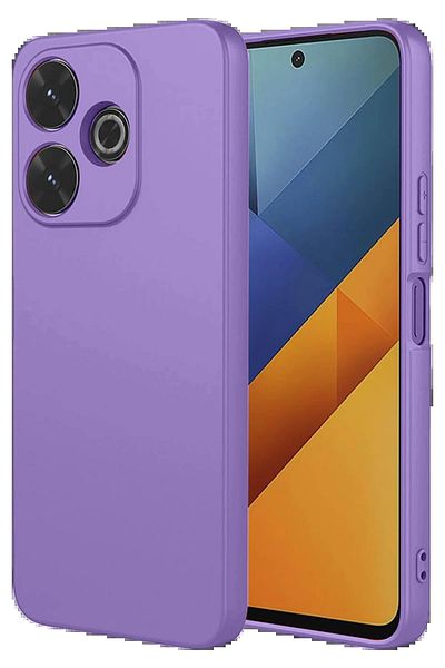 CepteToptan حافظة هاتف Xiaomi Redmi 13 4G من السيليكون المخملي الداخلي - أرجواني - MKİ4663-7882