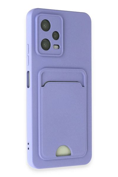 CepteToptan حافظة هاتف Xiaomi Redmi Note 12 4G من السيليكون مع بطاقة عمل كلفن - أرجواني - MKİ7532-9241
