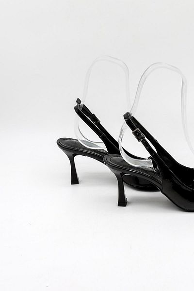 Park Moda Women's Heeled Shoes Pm492 K1024 Black Patent Leather