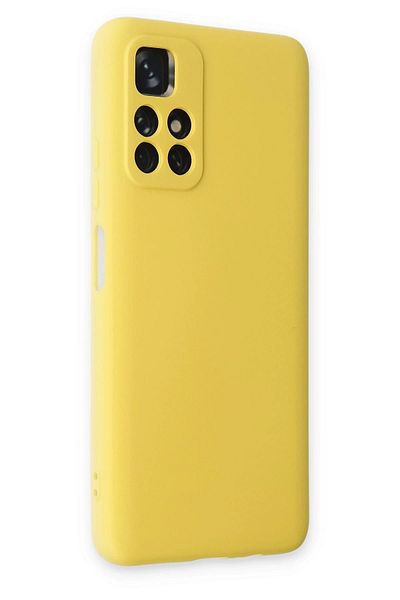 CepteToptan حافظة هاتف Xiaomi Redmi Note 11T من السيليكون المخملي الداخلي - أصفر - MKİ8356-8163