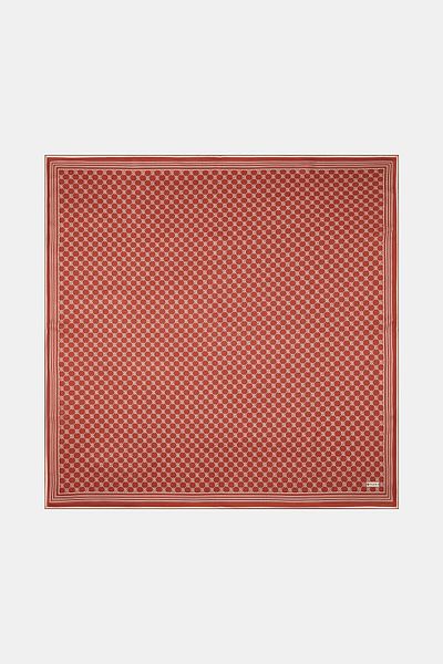 Vakko Special Collection 100% Silk Monogram Printed Scarf