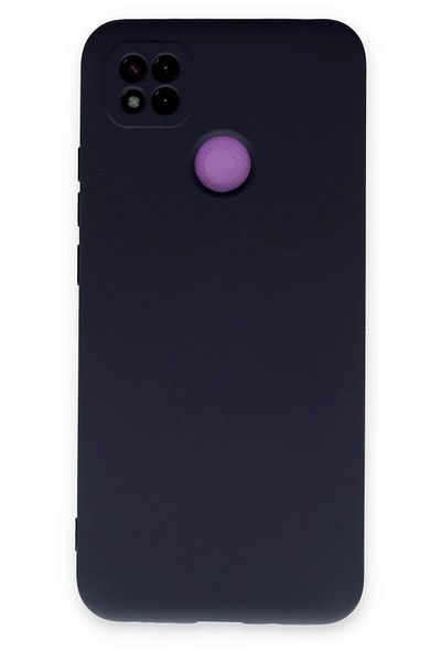CepteToptan حافظة هاتف Xiaomi Redmi 9C مصنوعة من السيليكون المخملي الداخلي - أزرق داكن - MKİ5454-2348