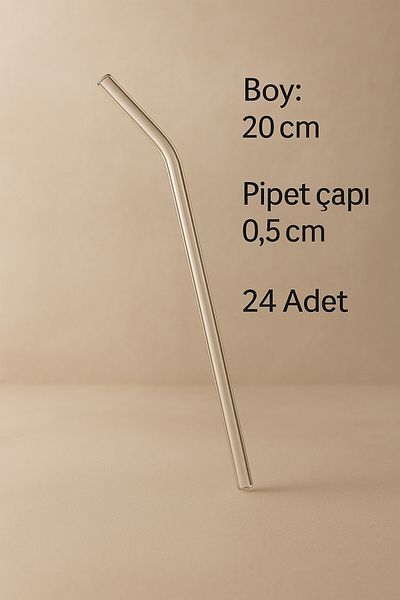 Makri Glass Pipette Set of 24 — 20 cm Length, 0.5 cm Diameter
